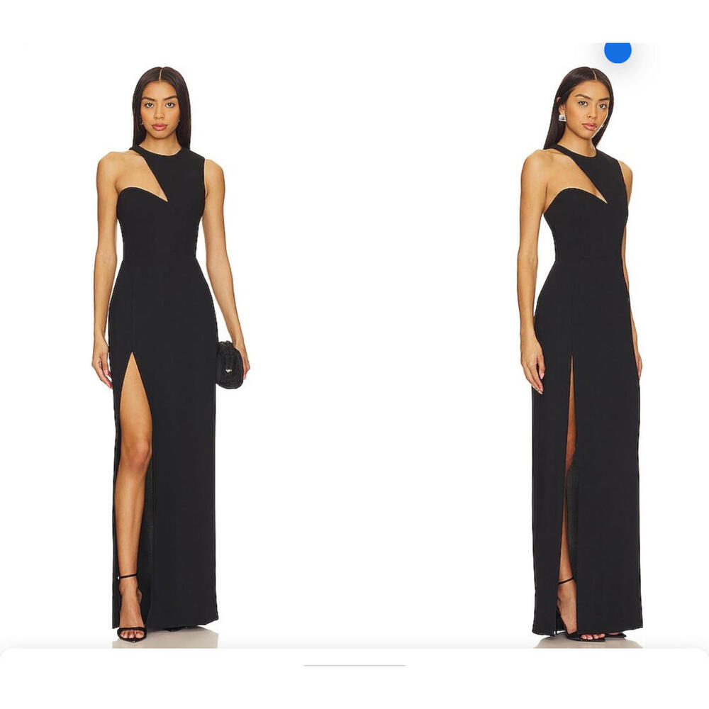 Amanda Uprichard black dress Gilda Gown maxi black dress